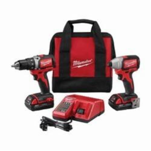 Milwaukee; M18 Brushless Cordless Combination Kit; Drill, Impact Driver, 2Ah Lithium-Ion, Keyless Blade | Milwaukee Electric Tool 2798-22CT ME2798-22CT